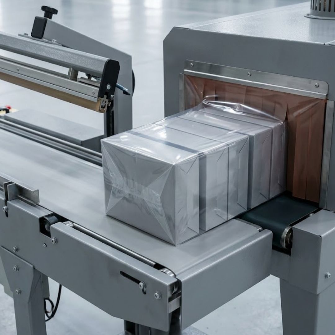 shrink wrap coming out of machine